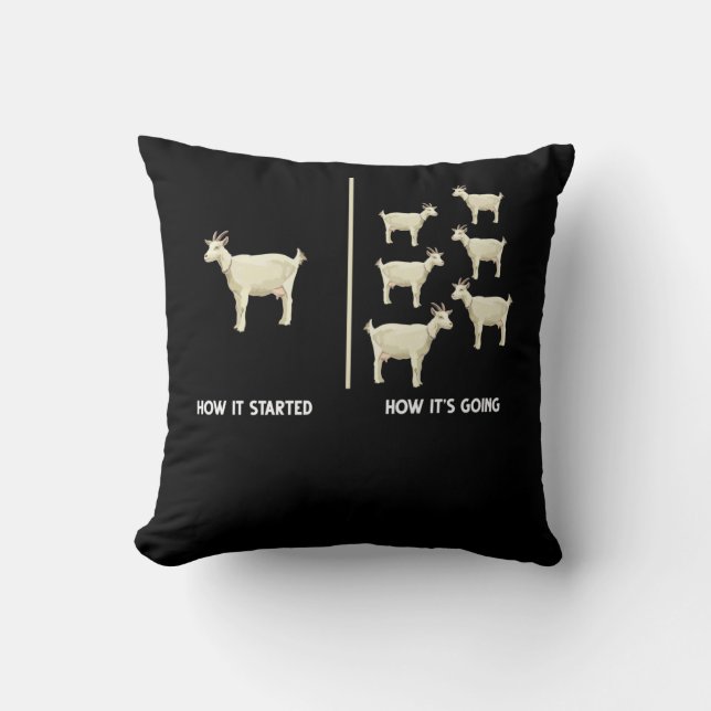 Funny Goat Farmer Humour Farming Cushion (Front)