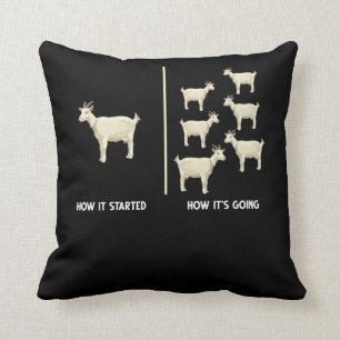 Funny Goat Farmer Humour Farming Cushion