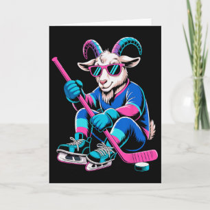 Funny Goat G.o.a.t. Goalie Player Ice Hockey Sport Card