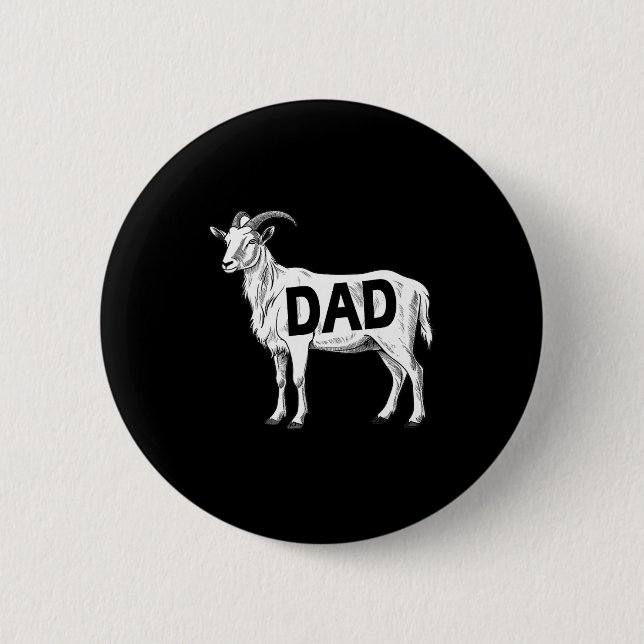 Funny Goat Gift Dad Sarcastic Graphic  6 Cm Round Badge (Front)