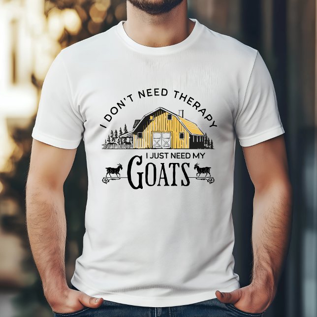 Funny Goat Lover Therapy Quote T-Shirt (Creator Uploaded)