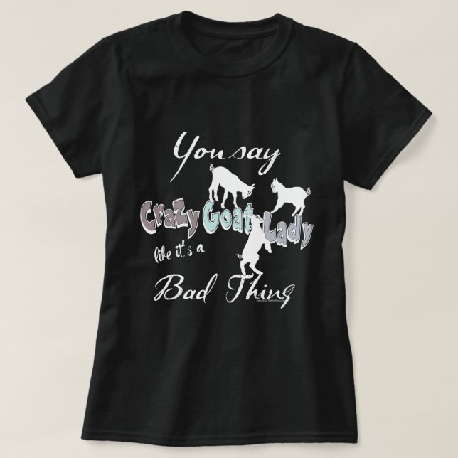 FUNNY GOAT SAYING  | Crazy Goat Lady Cool Pastels T-Shirt (Design Front)