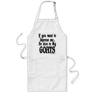 Funny Goat Saying Long Apron