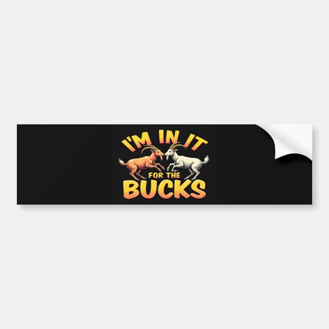 Funny Goat-Themed Bumper Sticker (Front)