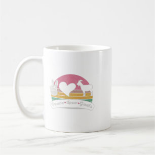 Funny Goat Vintage Retro Peace Love Goats Farm Gir Coffee Mug
