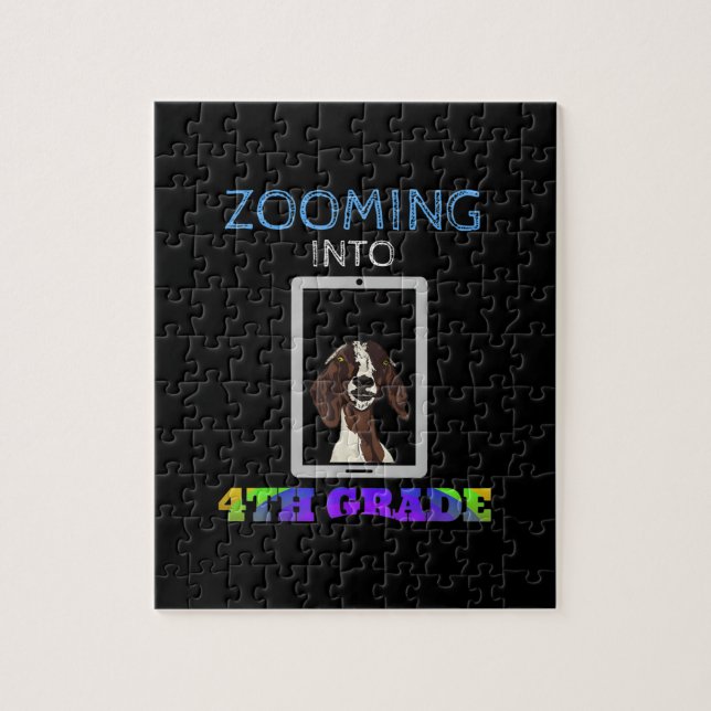Funny Goat Virtual 4th Grader Back To School 2020 Jigsaw Puzzle (Vertical)