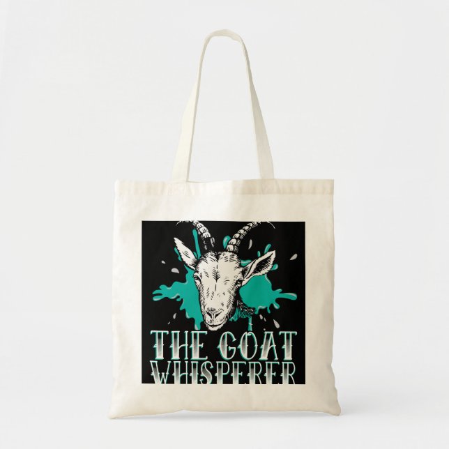 Funny Goat whisperer Funny Farmer Tote Bag (Front)