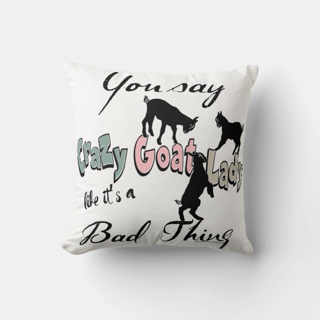 FUNNY GOATs| Southwest Warm Colours Crazy Goat Lad Cushion (Front)
