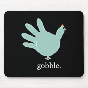 Funny Gobble Turkey Glove Medical Nures Thanksgivi Mouse Mat