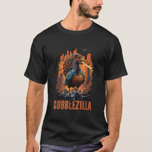 Funny Gobblezilla Angry Turkey Thanksgiving Men Wo T-Shirt