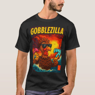 Funny Gobblezilla Meme Thanksgiving And 6-7 Christ T-Shirt