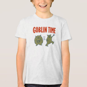 Funny Goblin Time Quirky Mushroom Tri-Blend Shirt