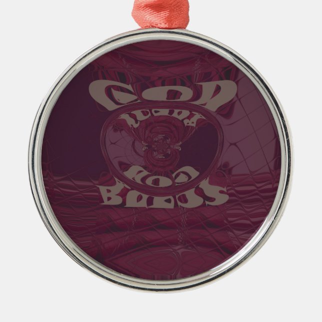 Funny God Bless  kenya  Hakuna Matata Giraffes wov Metal Tree Decoration (Front)