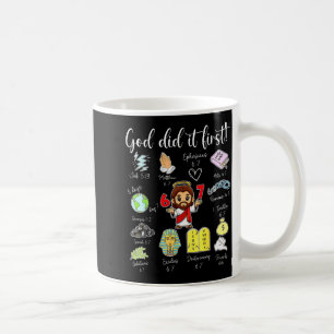 Funny God Did It First 67 Meme Jesus Christian Bib Coffee Mug