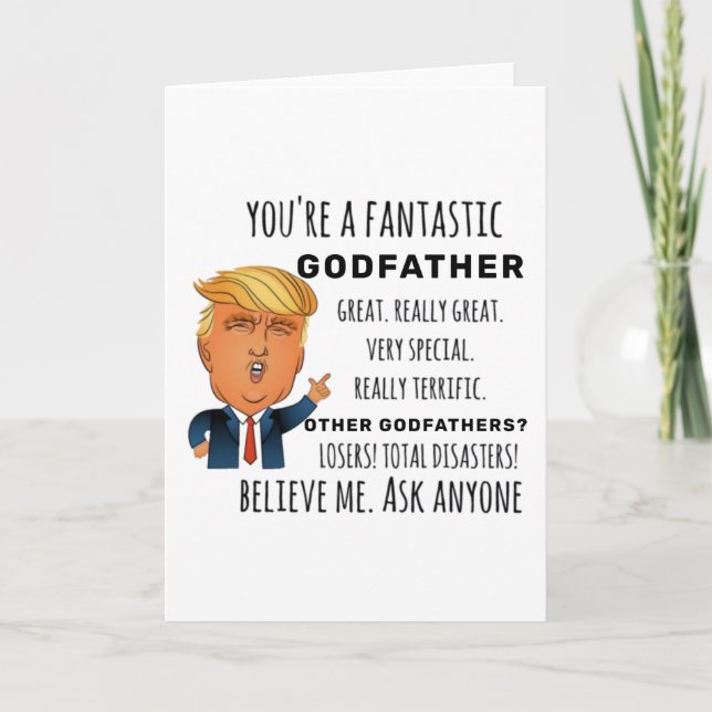 Funny Godfather Birthday Best Gift Card (Front)
