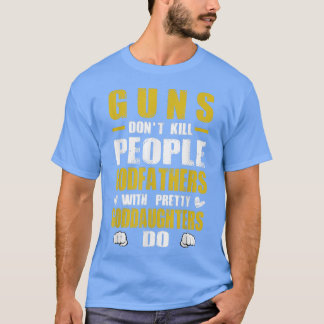 Funny Godfather Protect GoddaughterGodfather T-Shirt