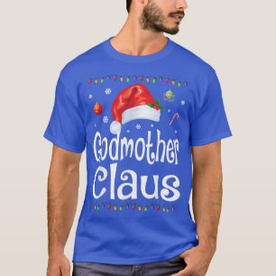 Funny Godmother Claus Christmas Pyjamas Santa Gif T-Shirt