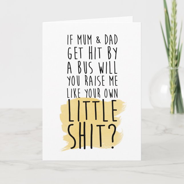 funny godmother / godfather / godparents card (Front)