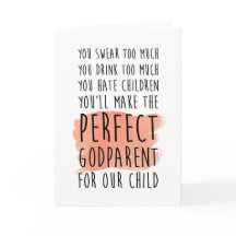funny godmother / godfather / godparents card