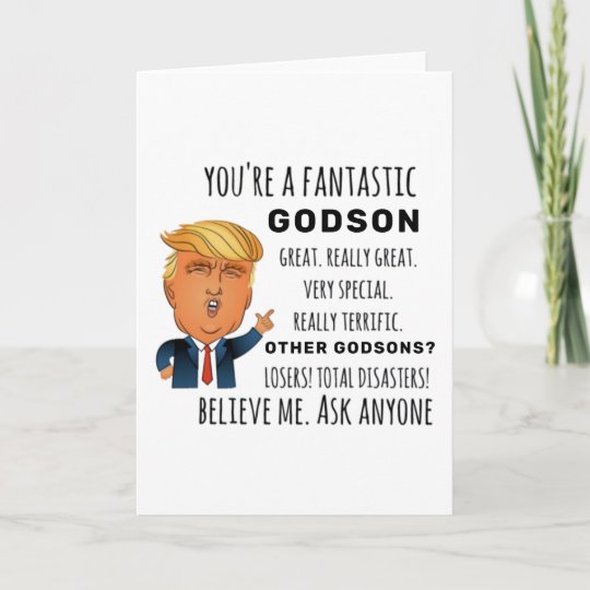 Funny Godson Birthday Best Gift Card | Zazzle.co.uk