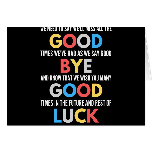 Funny Going Away Farewell (Front Horizontal)