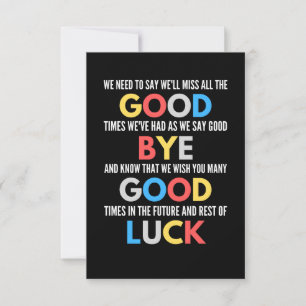 Funny Going Away Farewell Card