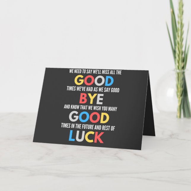 Funny Going Away Farewell Holiday Card (Front)
