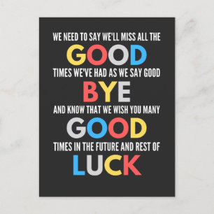 Funny Going Away Farewell Holiday Postcard