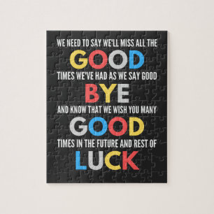 Funny Going Away Farewell Jigsaw Puzzle