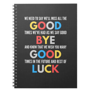 Funny Going Away Farewell Notebook