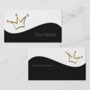 Funny Golden Crown - luxury royal 1 Business Card