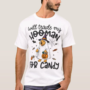 Funny Golden Dog Halloween Ghost Spooky T-Shirt