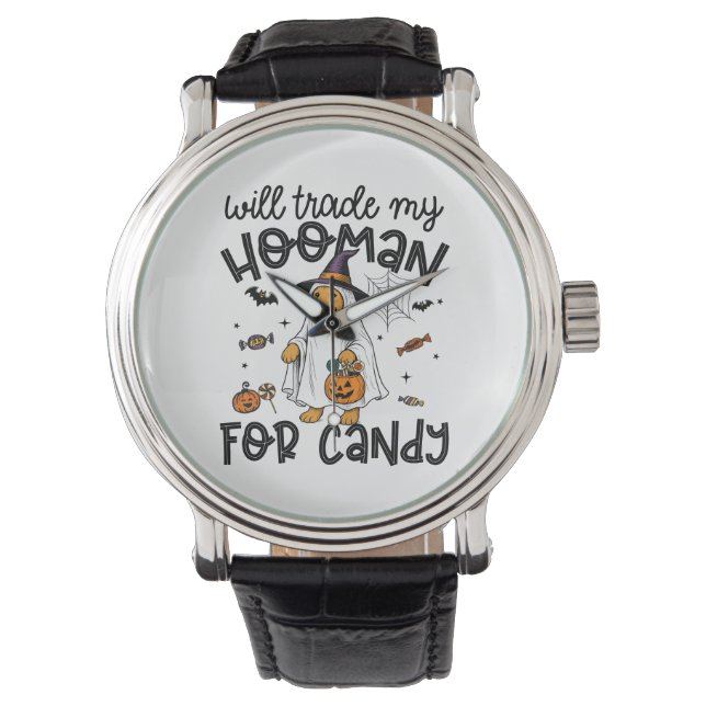 Funny Golden Dog Halloween Ghost Spooky Watch (Front)