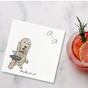 Funny Golden Doodle Cocktail  Napkin