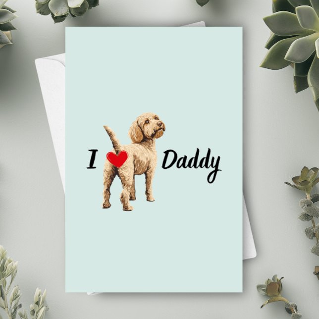 Funny Golden Doodle From Pet Dog Butt Father's Day Thank You Card (Creator Uploaded)