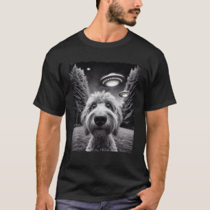 Funny Golden Doodle Selfie UFO Encounters for Dog T-Shirt