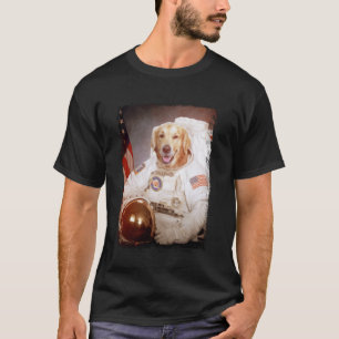 Funny Golden Retriever Astronaut Space Dog Animal T-Shirt