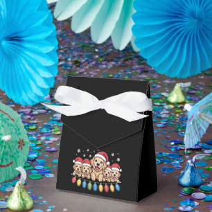 Funny Golden Retriever Christmas Puppy Dog  Favour Box