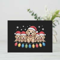 Funny Golden Retriever Christmas Puppy Dog