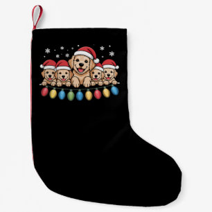 Funny Golden Retriever Christmas Puppy Dog Small Christmas Stocking