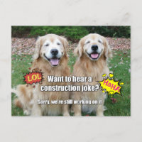 Funny Golden Retriever Construction Joke Meme