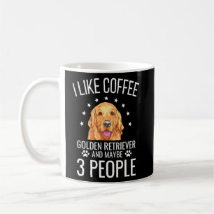 Funny Golden Retriever Dog & Coffee Lover Tee Dog Mug