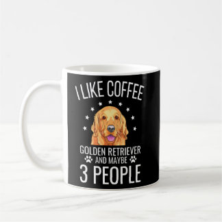 Funny Golden Retriever Dog & Coffee Lover Tee Dog Mug