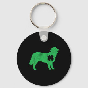 Funny Golden Retriever Dog Gifts St Patricks Day Key Ring