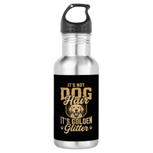 Funny Golden Retriever Dog Hair Glitter 532 Ml Water Bottle