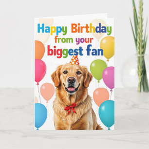 Funny Golden Retriever Dog Happy Birthday Card