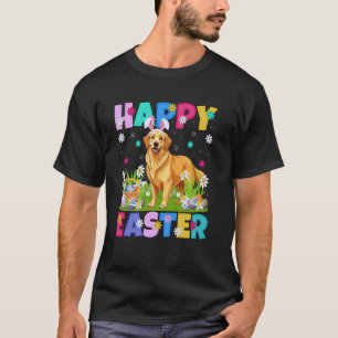 Funny Golden Retriever Dog Happy Easter Egg Hunt B T-Shirt