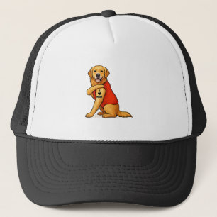 Funny golden retriever Dog I Love Mum Tattoo Lover Trucker Hat