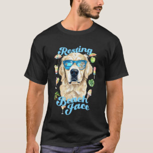 Funny Golden Retriever Dog Mum Beach Vibes Waterco T-Shirt