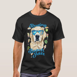 Funny Golden Retriever Dog Mum Beach Vibes Waterco T-Shirt